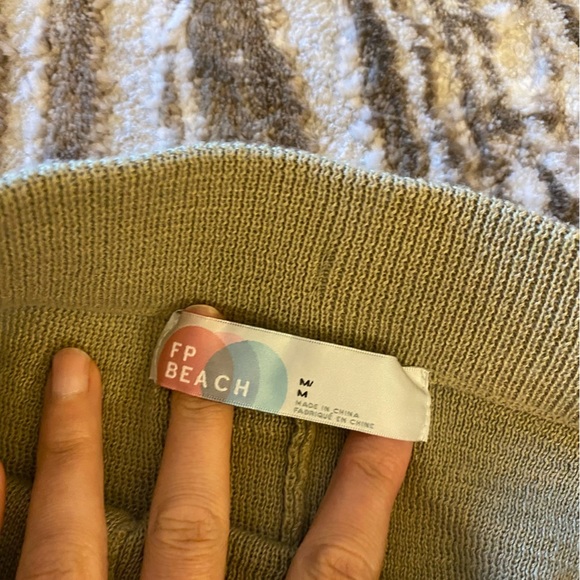 FP Beach Free People Women’s Frey’s Sweater Pants Joggers Green Size M Lounge - Picture 5 of 10